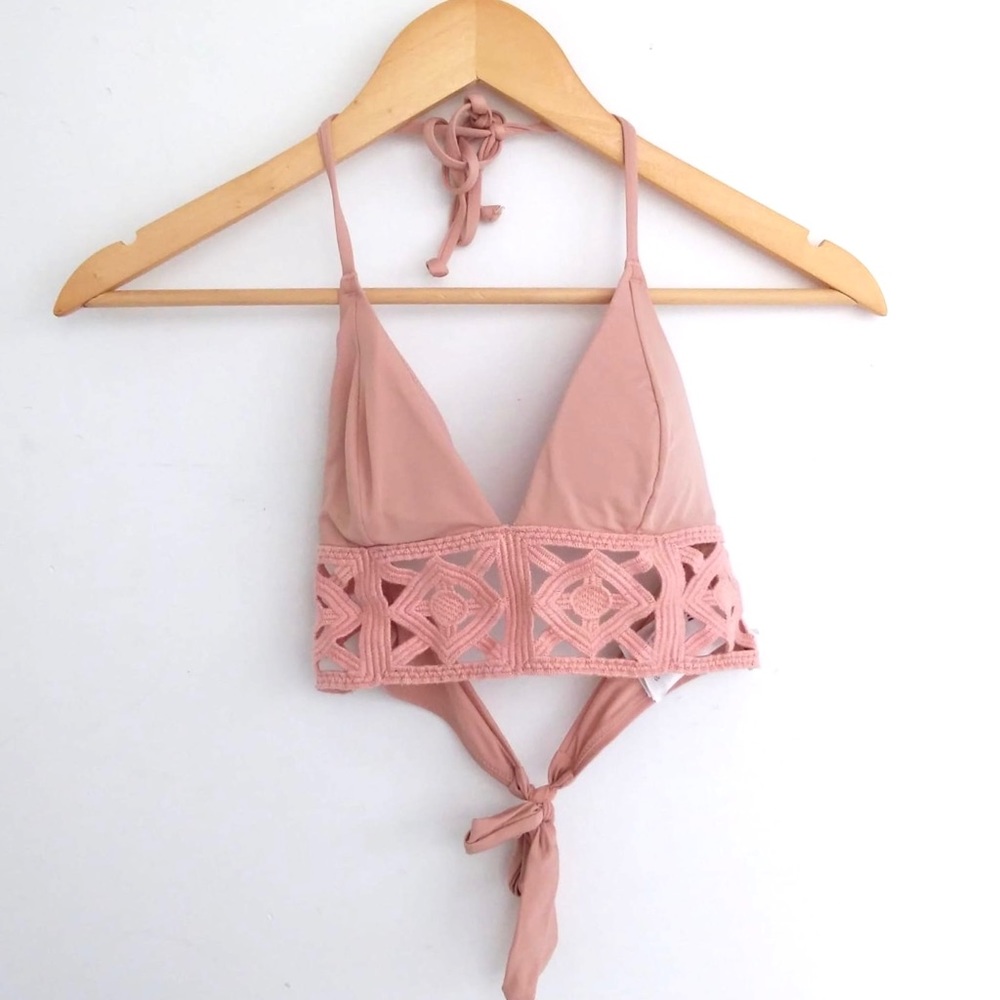 H&M Crocheted Rose Bikini Top